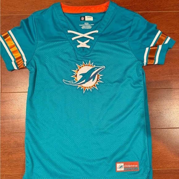 Miami Dolphins Teal and Orange Wiman  Football Jersey - Picture 1 of 3